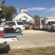 First Baptist Church in Sutherland Springs, Texas, where a mass shooting took place Nov. 5, 2017 (KSAT-TV screenshot)